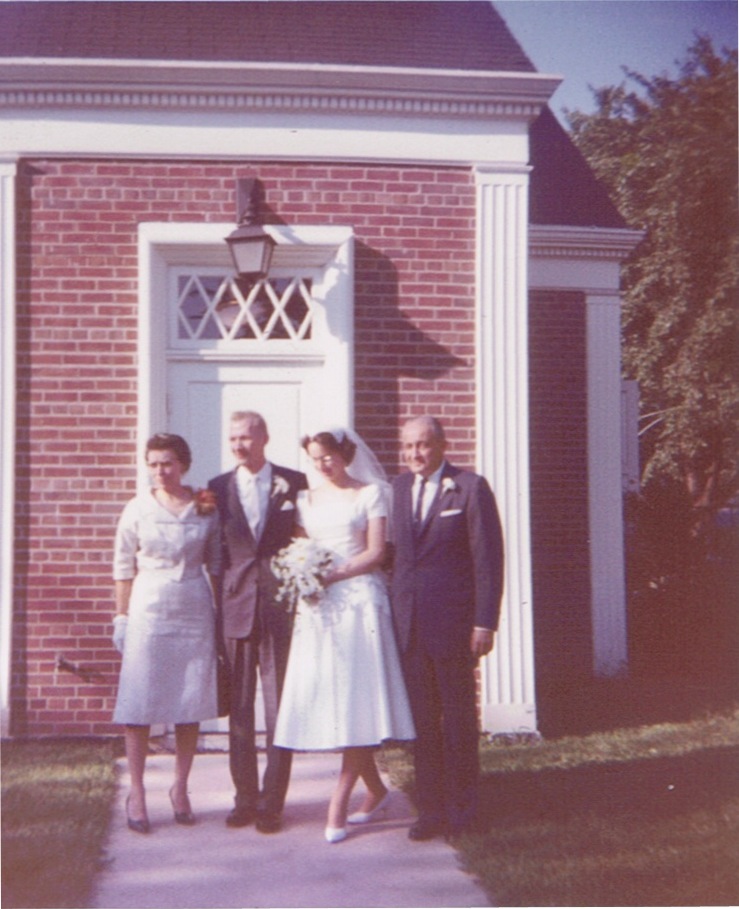 Karen & Bob Musa Wedding w/ Wilma & Ken Baxter 9/16/1961