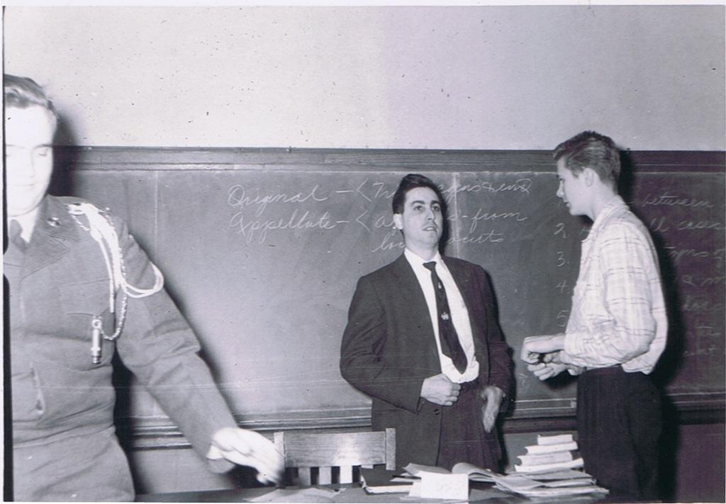 Lane Tech - Teacher & students 3/1956