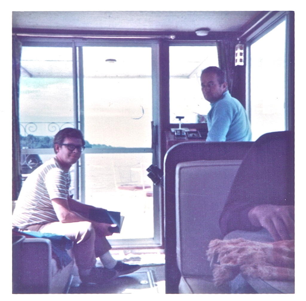 Houseboating 2nd trip, Clinton IA 1973 Ken & Wally