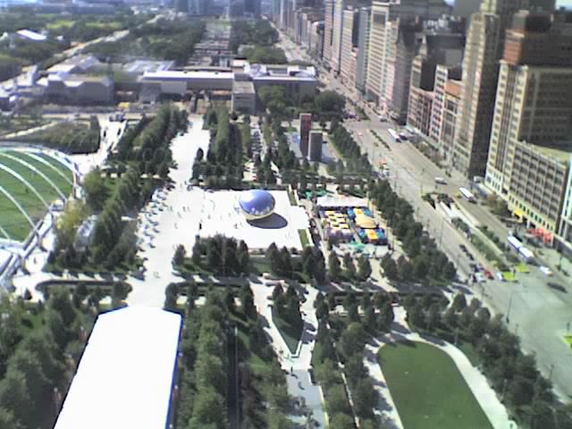 Millennium Park as seen from high on Randolph St.