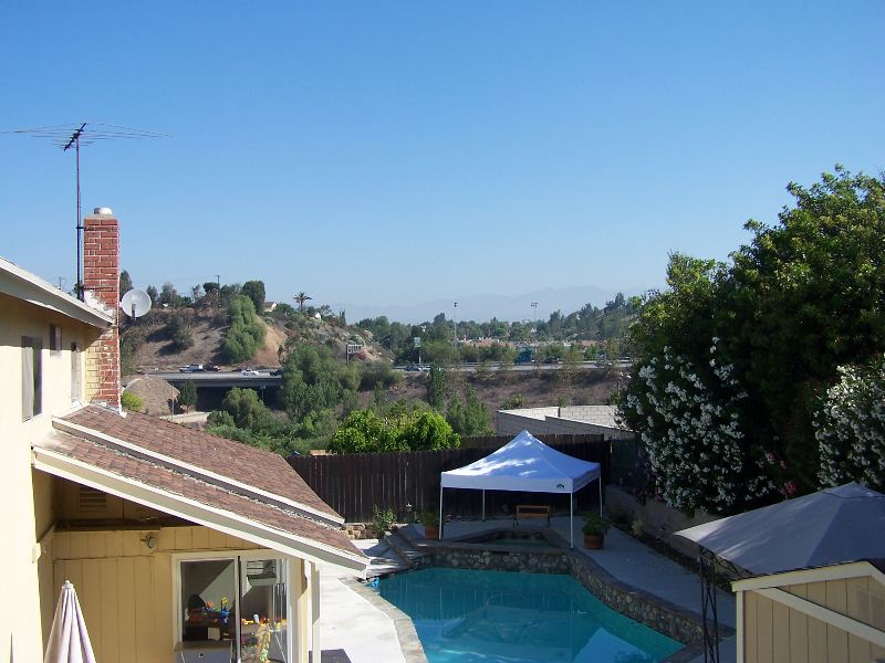 From the pool, looking North