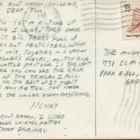 Postcard from Kenneth Brandau, 5:1986 Side B