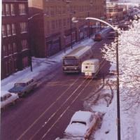 Winter scene from apartment window 1961