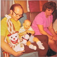 Bob, Timothy & Pat Musa Christmas 1970 Presents wrapped by Grandma Musa
