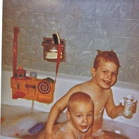 Timothy & Jeffrey Musa bath buddies may 1971
