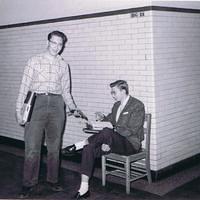 Lane Tech - Hall pass check 3/1956