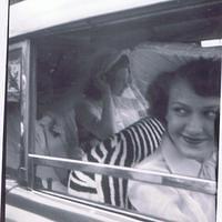 Fred & Mary Lu Musa Mueller w/ Bride's Maid 6/3/1950