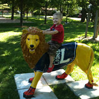 michael on a Rainbow Hospice lion @ Centennial Park, PR