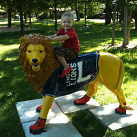 Michael on a Rainbow Hospice lion @ Centennial Park, PR