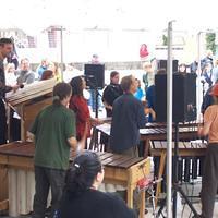 bass marimba at back left was like whacking lumber