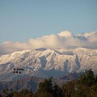 the snowy San Gabriel Mts as seen from our yard