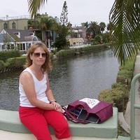 Admiring the canals of Venice Beach, CA.