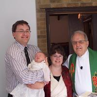 Pastor Schlect performed the baptism as one of his last duties prior to retiring.