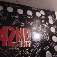 Some of the cast of "42nd Steet" glued their taps to the wall as well